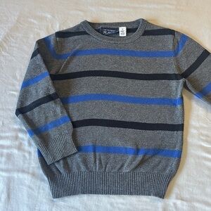 The Children's Place - Grey Sweater with Blue and Black Stripes